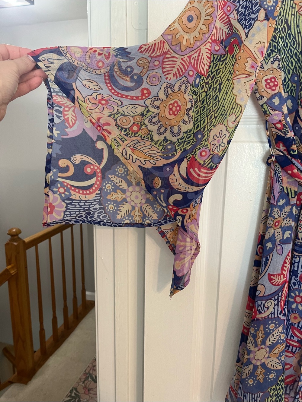 Andrew & Co Multi-Color Floral Paisley Kimono - Picture 3 of 7